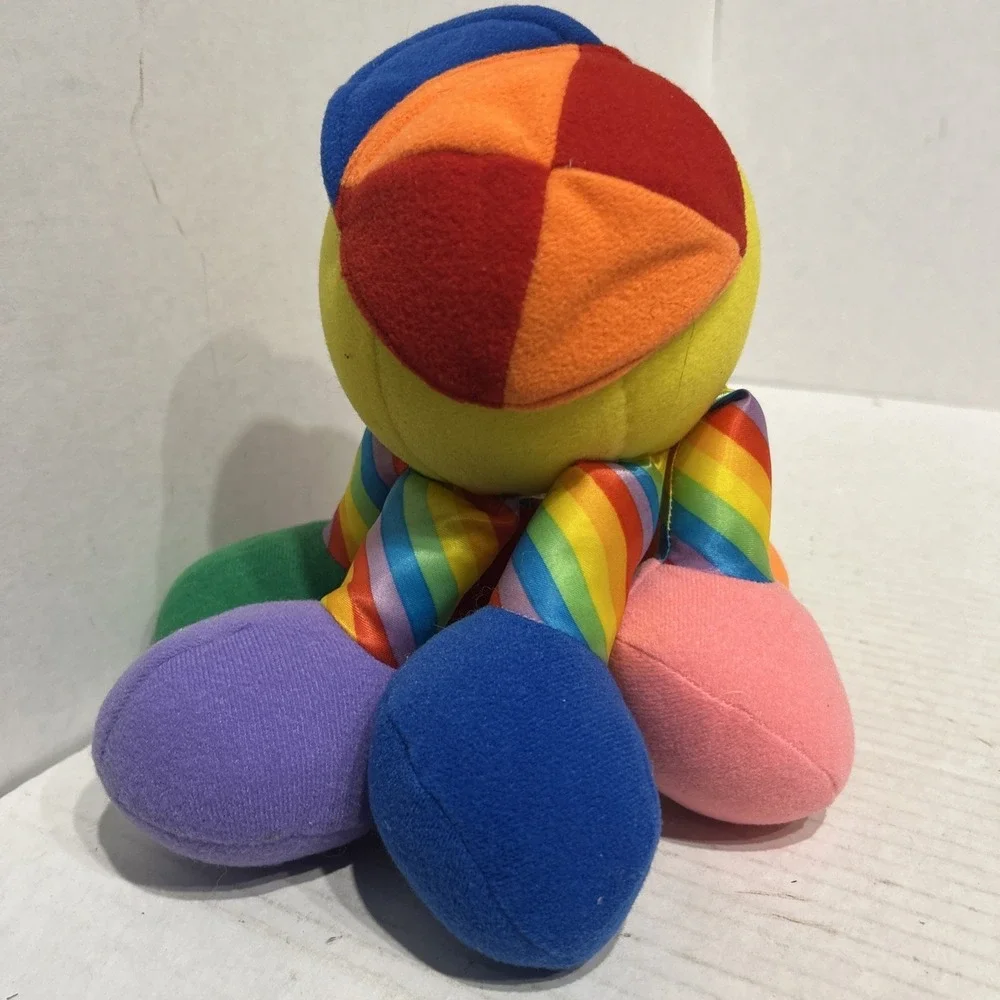 HTF Rare Vintage Jolly‎ Toys Rainbow Chime Plush Octopus 1995 Stuffed Animal P2 - Picture 2 of 2